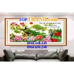 Tranh gắn đá cha mẹ công